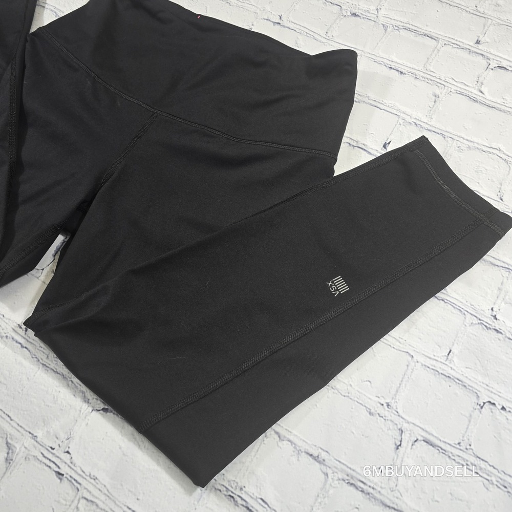 Victorias Secret VSX Sport Leggings Med Black High Rise Cropped Athletic Pants - Picture 8 of 9
